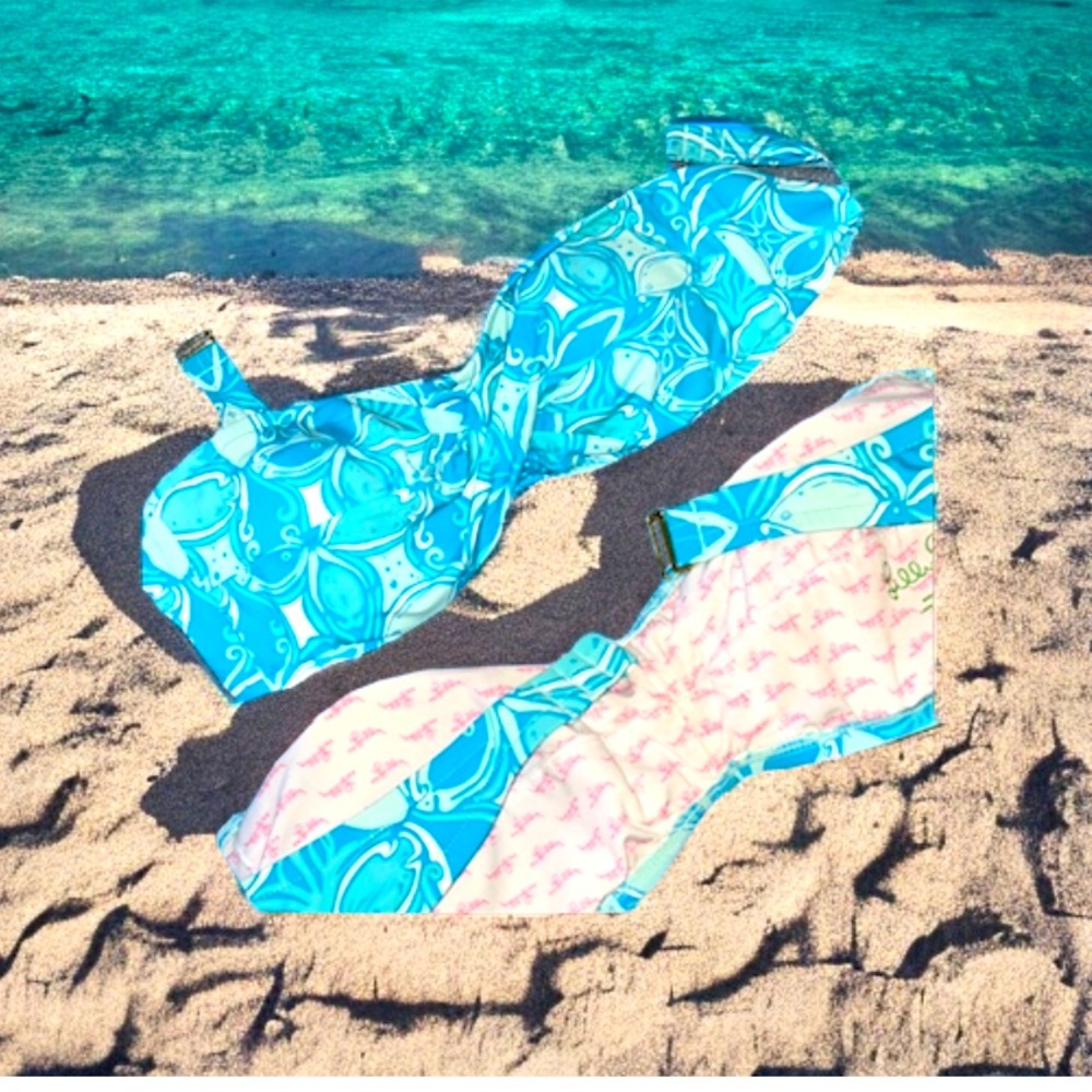 Lilly Pulitzer Blue Bikini Top